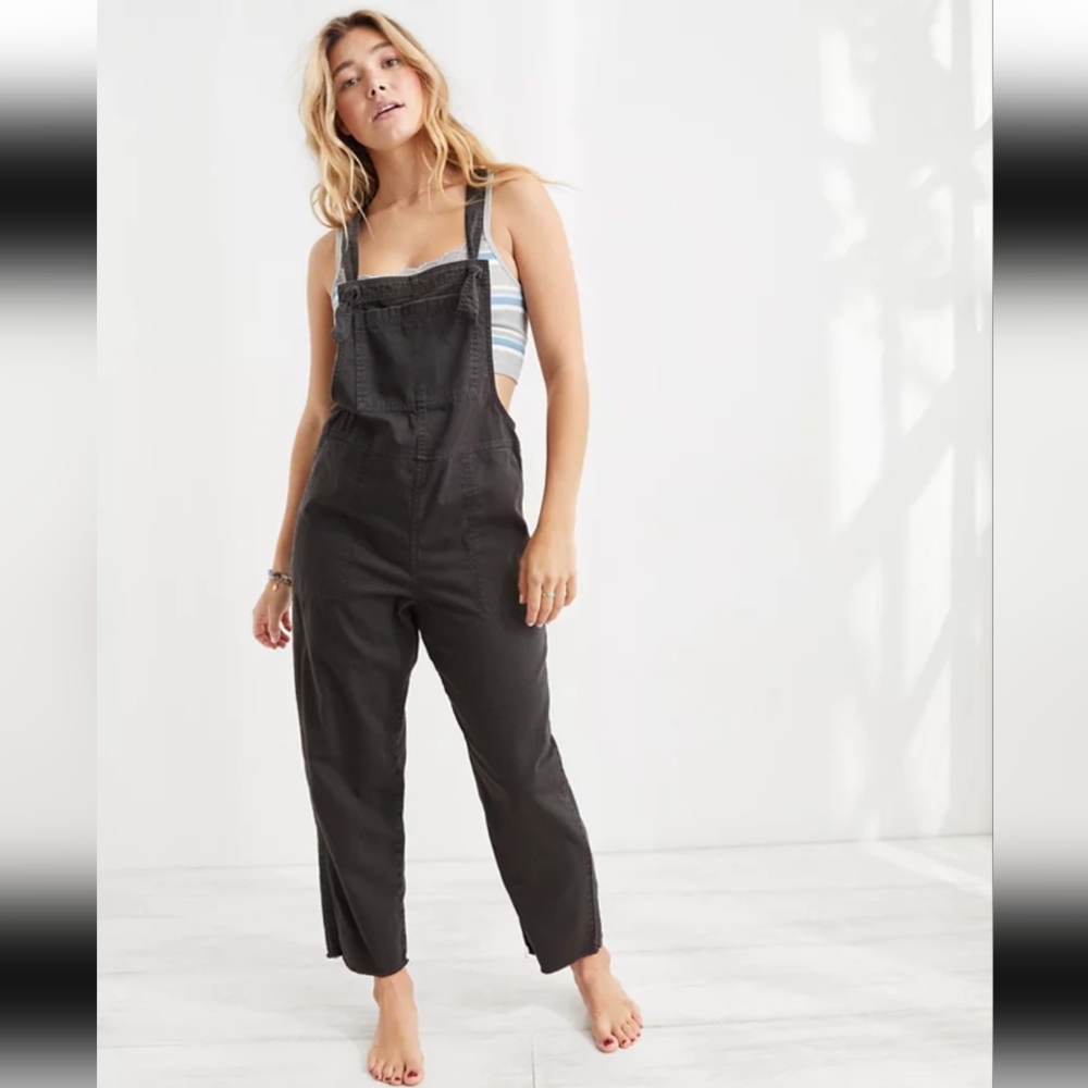 Aerie Grey Wide Leg Overalls | Size M